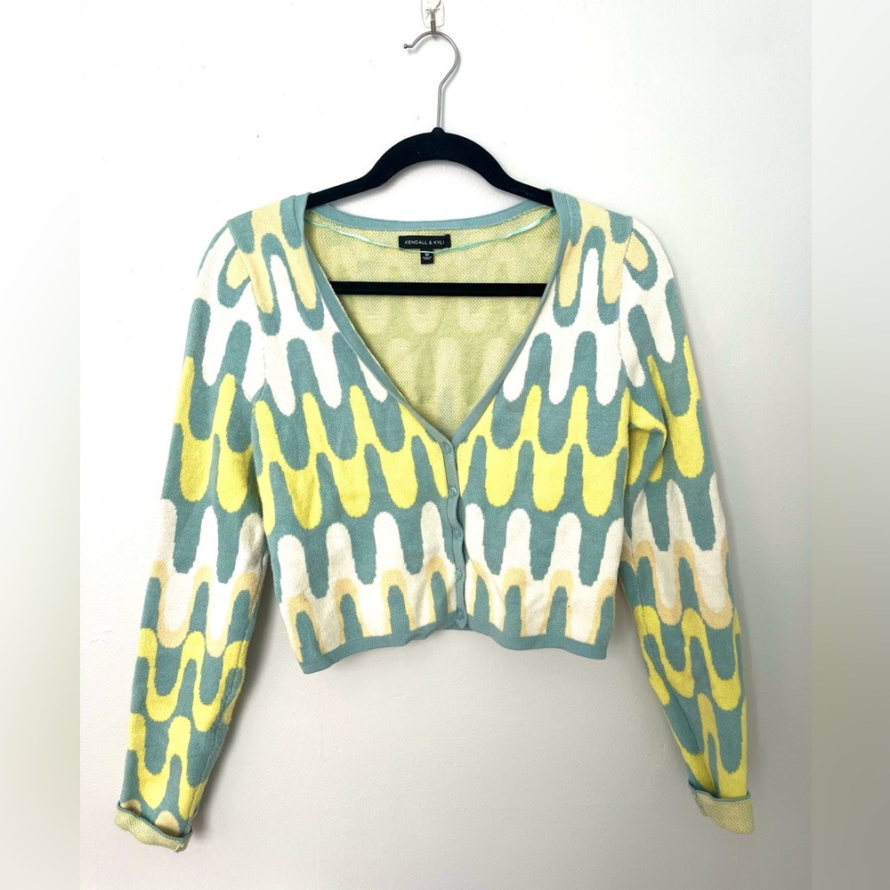 Kendall + Kylie Mini Cropped Cardigan Sweater